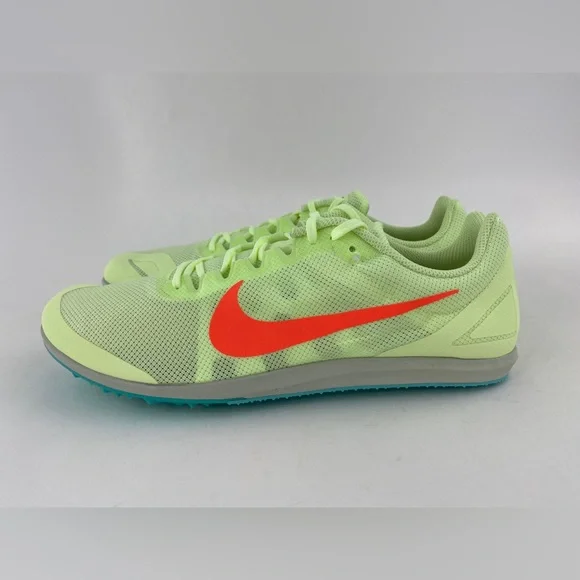 Nike Zoom Rival D 10 Volt Green Men's Track Spikes Shoes With Bag & Tool - Picture 7 of 12